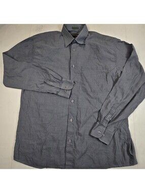 VTG Principe Men’s Dress Shirt Gray 17 36/37 Made in Italy